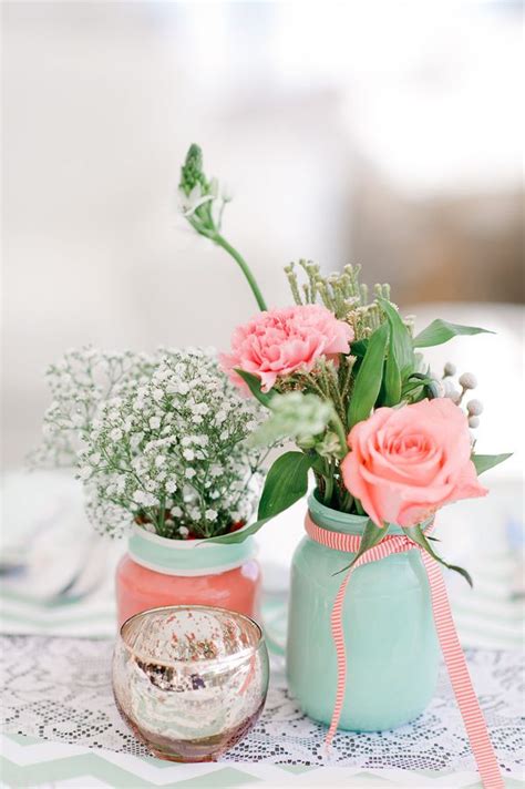 Coral And Mint Wedding Decorations