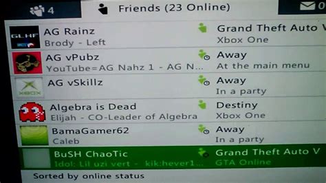 My Friends List On Xbox 360 Youtube
