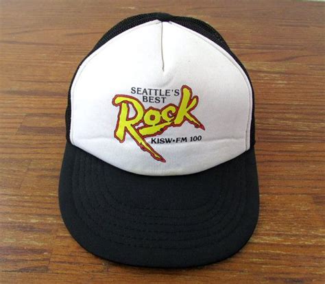 vintage kisw fm 100 seattle s best rock snapback hat etsy snapback hats best rock vintage