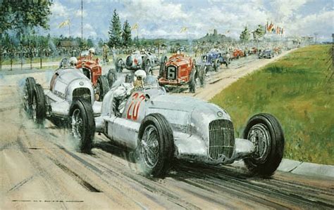 Birth Of The Silver Arrows Mercedes Benz W25a Kunstdruck Von Nicholas