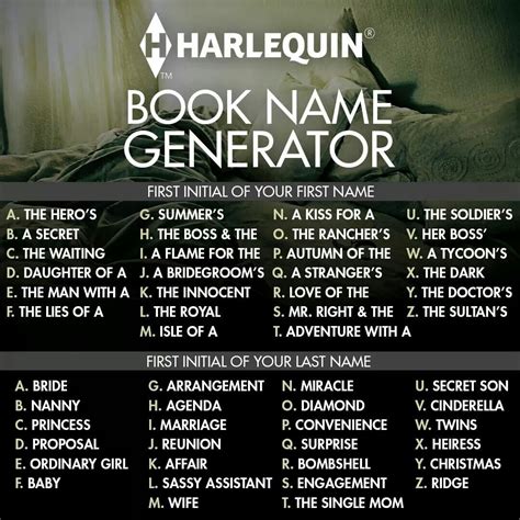 Fantasy Romance Book Title Generator ~ Bookedquest