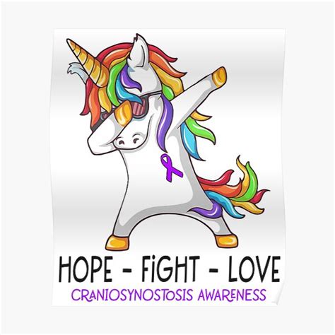 hope fight love craniosynostosis awareness poster for sale by brad fi redbubble
