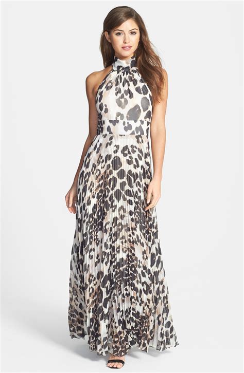 Eliza J Print Chiffon Halter Maxi Dress Nordstrom