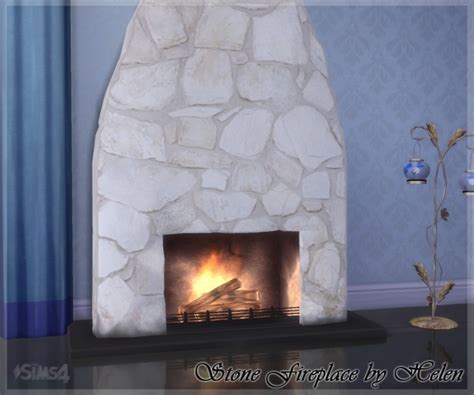 Stone Fireplace At Helen Sims Sims 4 Updates