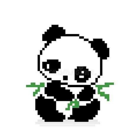 Pixel Panda Bild 8 Bit Spiel Vektor Abbildung Illustration Von Panda