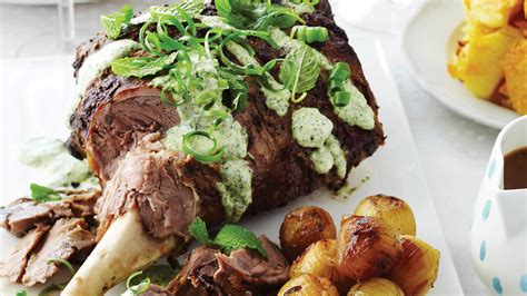 Marinated Roast Lamb With Fresh Mint Topping Recipe Beef Lamb New