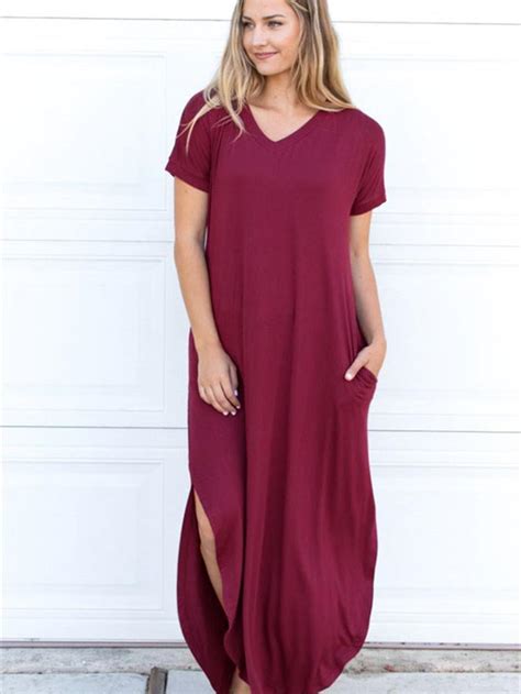 Relaxed Maxi Dress Wine Tickled Teal Llc