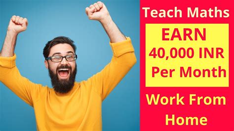 Teach Maths And Earn Money 40000 Inr Per Month Youtube