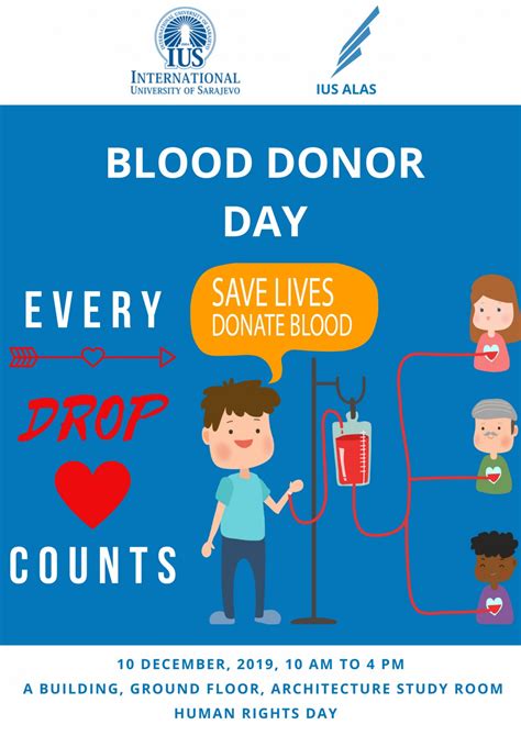 Although doctors recommend that people rest for a day and drink fluids after donating, the health of these individuals is not in jeopardy. Blood Donor Day | International University of Sarajevo