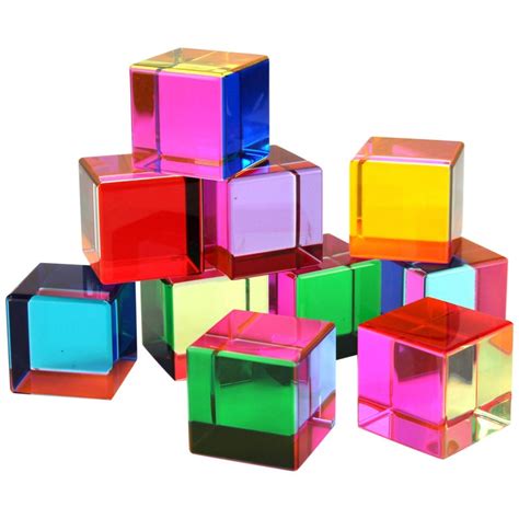 Vasa Mihich Cubes In Multi Color Acrylic At 1stdibs Vasa Cubes