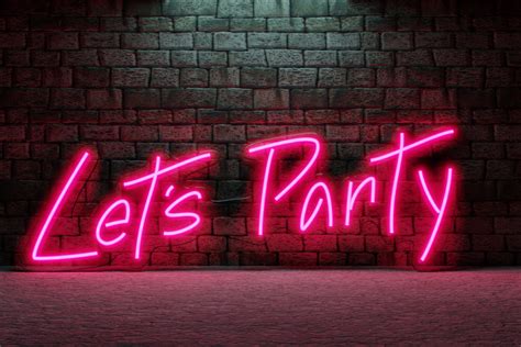 Lets Party Neon Sign Led Neon Light Neon Sign Custom Neon Sign Bedroom Neon Signs Neon