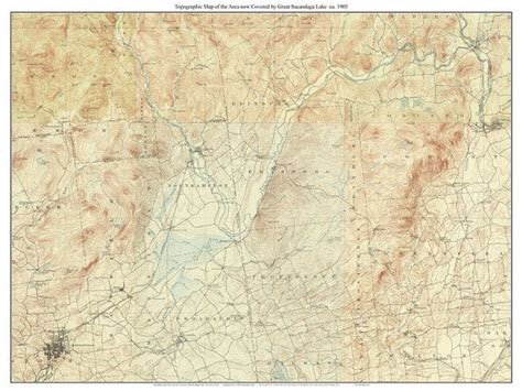 Great Sacandaga Lake Before The Lake 1903 Usgs Topographic Map Map