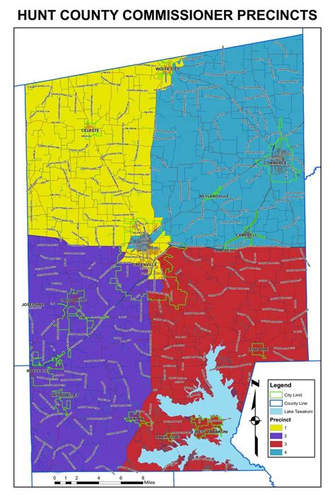 Hunt County Commissioner Precinct Map