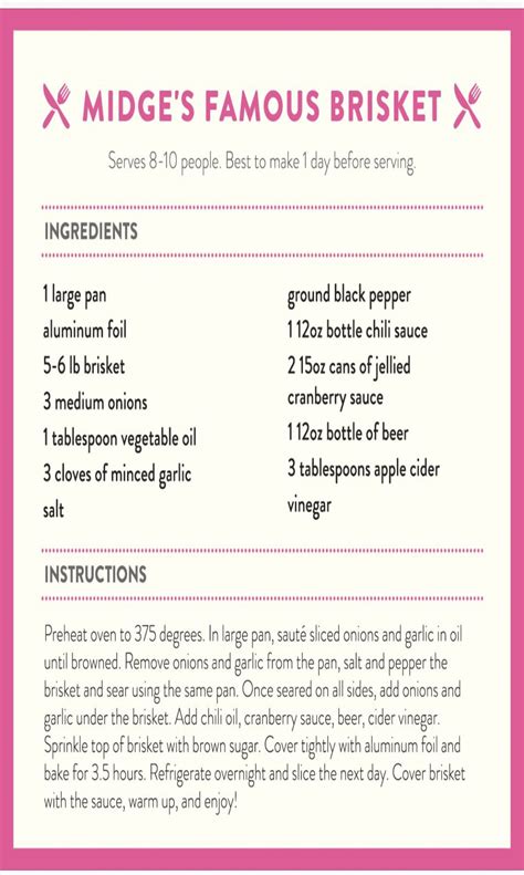 Passover approaches, and thanks to the magnificent meal made by midge maisel, we've got a great excuse to whip up some jewish bbq on the show. The Marvelous Mrs. Maisel's famous brisket recipe ...