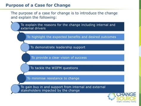 How To Build A Case For Change