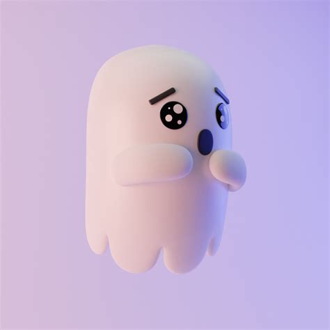 Cute Ghost Character Design Game Character Design Blender 3d