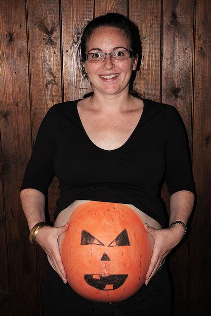 The Pumpkin Belly Painted Maternity Halloween Pregnant Halloween