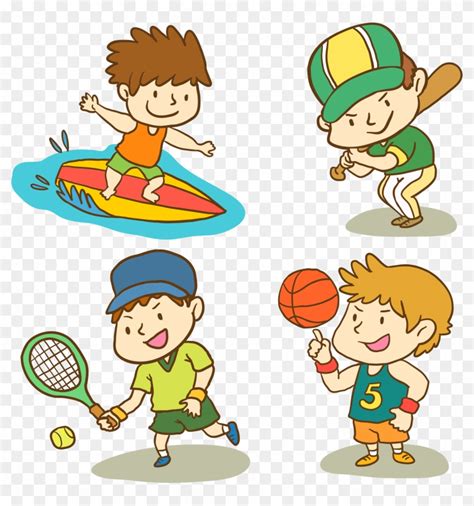 Cartoon Child Sport Kids Sports Cartoon Free Transparent Png
