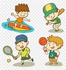 Cartoon Child Sport - Kids Sports Cartoon - Free Transparent PNG ...