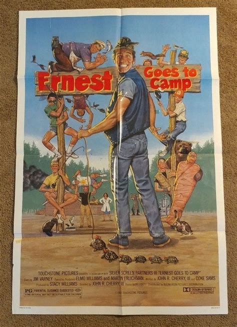 Ernest Goes To Camp 1987 Original Movie Poster Jim Varney Comedy Movie Posters Film