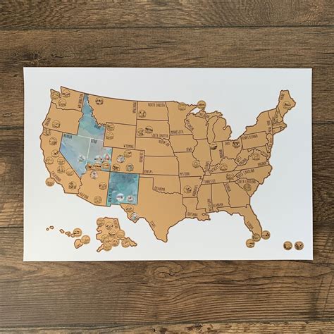 National Parks Map Gold Us Scratch Off Waypoint Wanders