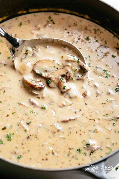 Stir and heat gently until warm and. Cream of Mushroom Soup - Cafe Delites
