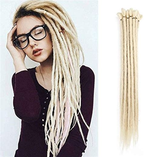 Buy Dsoar Blonde Synthetic Dreads 20 Inch Handmade Dreadlock Extensions 12 Strandspack Twist