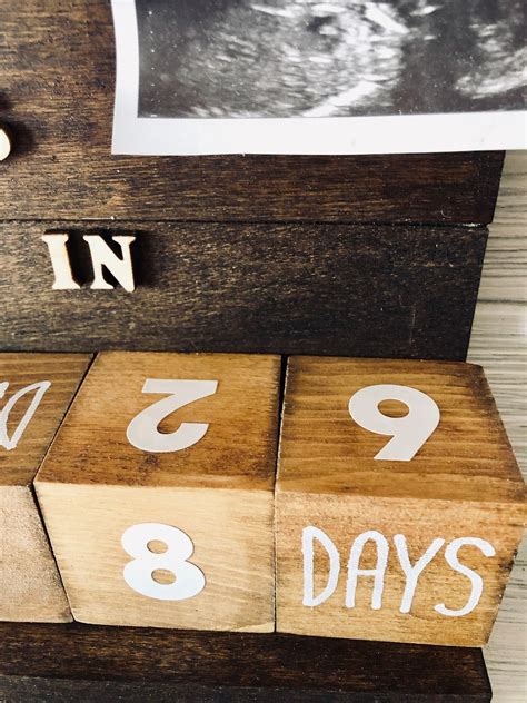 Baby Countdown Calendar Pregnancy Countdown T For Etsy