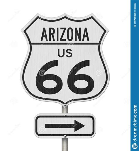 Arizona Us Route 66 Road Trip Usa Highway Road Sign Stock Photo Image