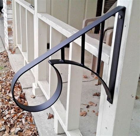 Metty metal outdoor stair railing,black handrails for outdoor steps,4 step handrail fits 1 to 4 steps mattle wrought iron handrail,hand rails for outdoor steps black. Pin on Up for sale