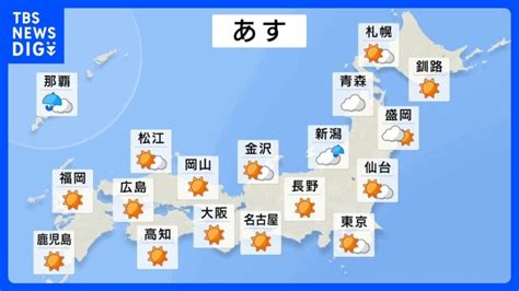 【12月3日 明日の天気】日本海側は午前中を中心に雨や雪 太平洋側を中心に空気の乾燥が続く 沖縄は前線の影響で雨｜tbs News Dig