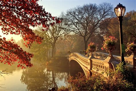 Autumn Fall Park Bridge Wallpaper 3510x2340 424259 Wallpaperup