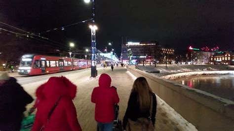 Tampere Finland Walking Tour 4k Saturday Evening Winter 8 °c Youtube