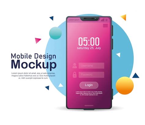 Premium Vector Poster Mobile Design Mockup Realistic Smartphone With