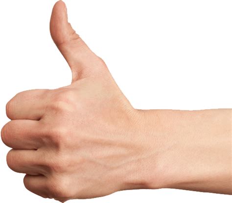 Download Isolated Thumb Up Finger Transparent Png Stickpng
