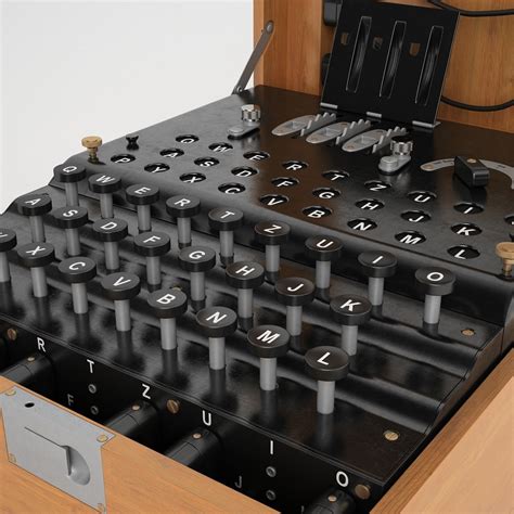 Enigma Cipher Machine 02 3d Modell 59 Obj Fbx Max Free3d