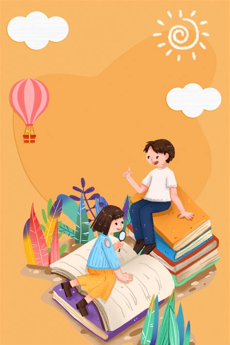 Dibujos Animados Lectura Para Niños Libros Para Niños Lectura Fondo De