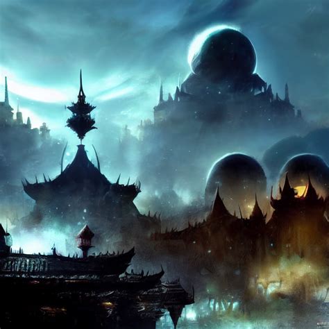 Prompthunt Guild Wars 2 Loading Screen Oriental City In A Dark Grey