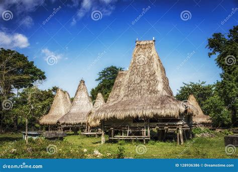 Sumbanese Traditional House Stock Photo Image Of House Island 128936386