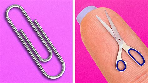 Diy Mini Scissors From A Paperclip Miniature Crafts Youtube
