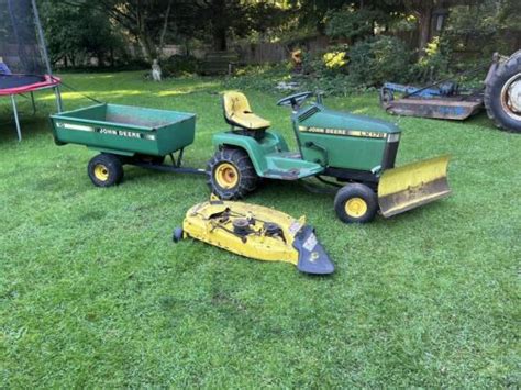 John Deere Lx178 Lawn Garden Tractor W Snow Plow Mower Deck 10 Dump