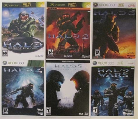 Halo Xbox Video Game Box Art Reproduction Six 85x11 Poster Etsy