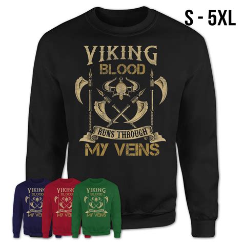 Viking Blood Runs Trough My Veins Norse Heritage T Shirt Teezou Store