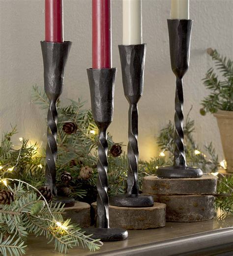 Twisted Candlestick Is Made Of Forged Iron Handcrafted With Time