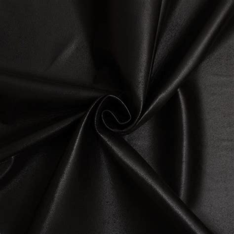 Black Soft Backed Gloss Faux Leather Upholstery Fabric