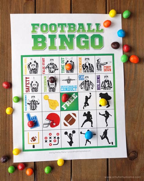 I do notice i don't have that bloat feeling. Free Printable Football Bingo | artsy-fartsy mama