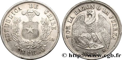 Chile 1 Peso Condor 1875 Santiago Fwo510909 World Coins