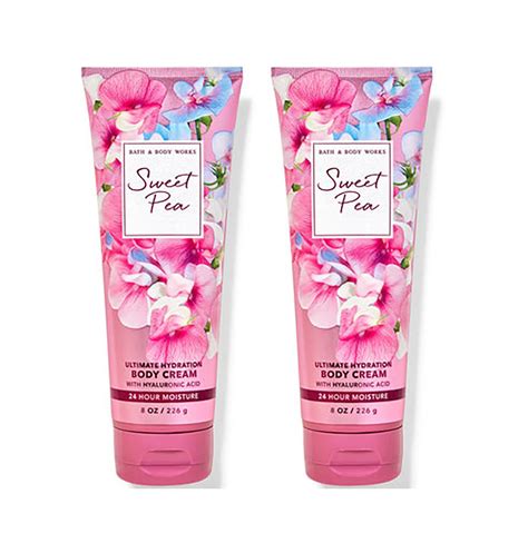 Amazon Com Bath And Body Works Sweet Pea 2 Pack Ultra Shea Body Cream 8 Oz Sweet Pea