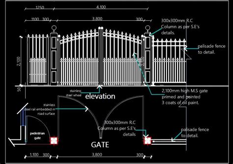 Maybe you would like to learn more about one of these? M.S. Main Entrance Gate Design dwg Details in 2020 | Gate ...