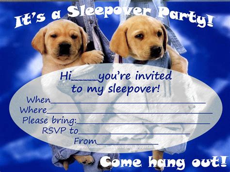 Sleepover Party Sleepover Slumber Party Invitations